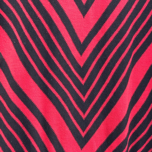 Jon & Anna Red Chevron Striped Dolman Sweater 2X - Picture 5 of 7